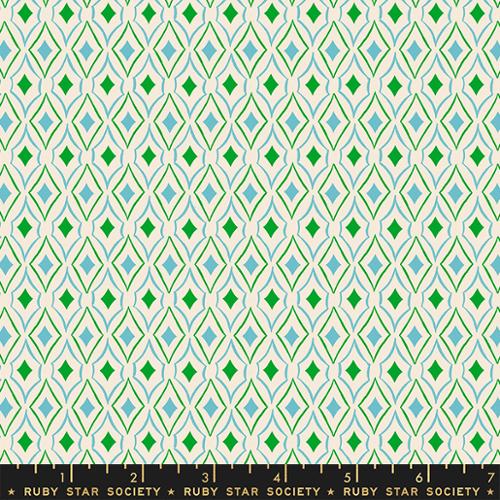 Diamonds Blenders in Turquoise --- Flowerland by Melody Miller for Ruby Star Society -- Moda Fabric