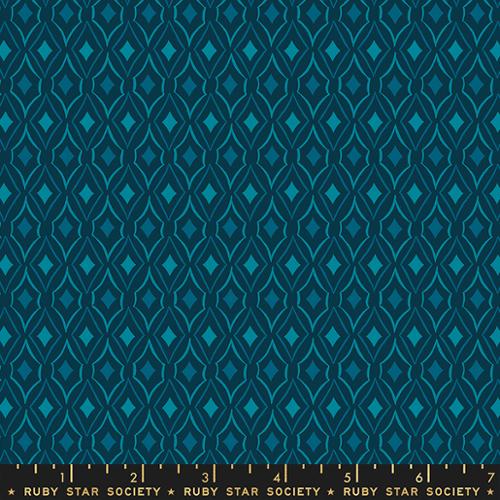 Diamonds Blenders in Peacock --- Flowerland by Melody Miller for Ruby Star Society -- Moda Fabric