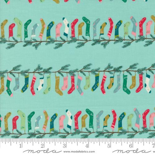 Stocking Stripe in Icicle -- Cozy Wonderland --- Fancy That Design House for Moda Fabricsn