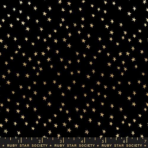 Mini Starry Black Gold -- Starry by Alexia Abegg for Ruby Star Society -- Moda Fabricm