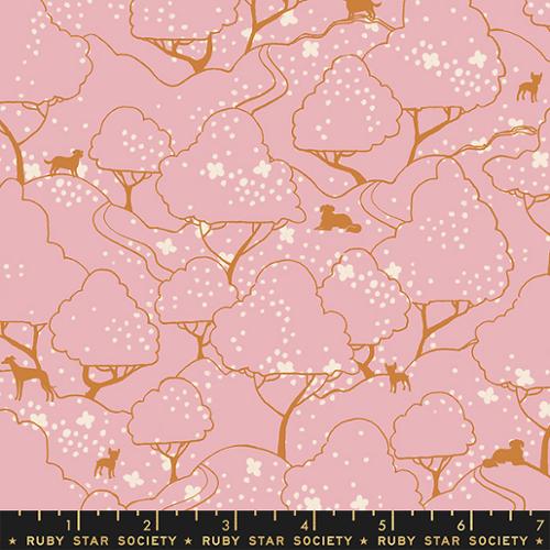 Dogs Landscape in Lavender --- Dog Park by Sarah Watts -- Ruby Star Society -- Moda Fabric