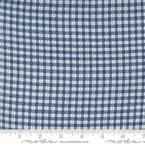 Gingham Checks and Plaids in Midnight Jean-- Denim Daisies by Fig Tree Co. -- Moda Fabrics