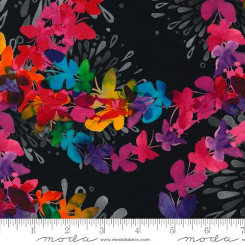 Butterfly Swirl in Ink -- Playgrounds by Amarilys Henderson for Moda Fabrics