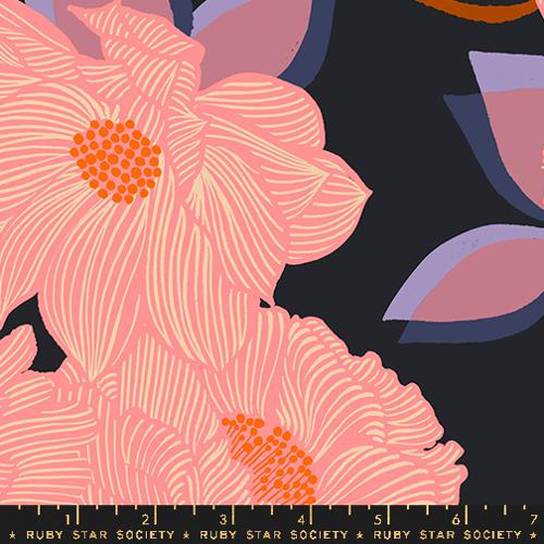 108" Favorite Flowers in Black -- Ruby Star Society -- Moda Fabric