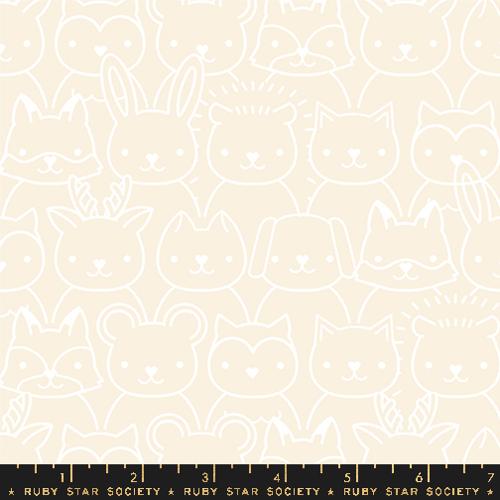 Sup Animals in Natural -- Woodland Park by Rashida Coleman Hale for Ruby Star Society -- Moda Fabrics