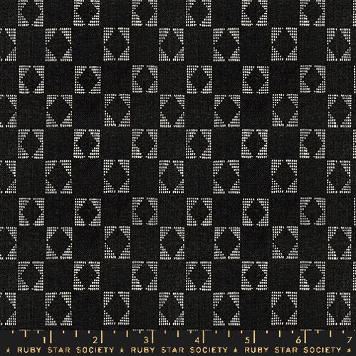 Star Wovens in Soft Black -- Warp Weft Ooh Lucky by Alexia Abegg for Ruby Star Society -- Moda Fabrics