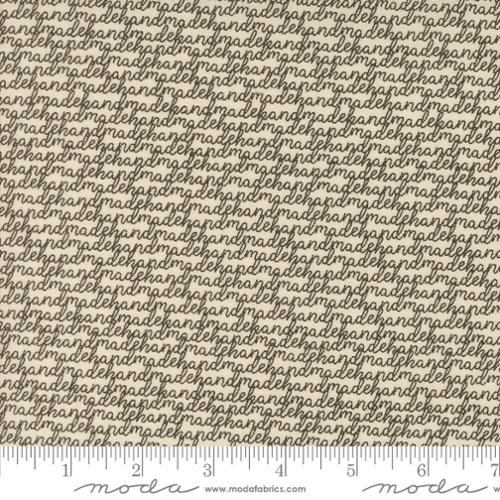 Handmade Text and Words in Porcelain Black -- Threads by Sweetwater for Moda Fabrics