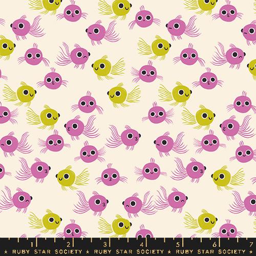 Goldfish in Heliotrope --- Animal Animal by Ruby Star Society -- Moda Fabric