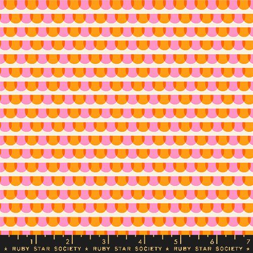Roof Tiles in Flamingo --- Animal Animal by Ruby Star Society -- Moda Fabrics