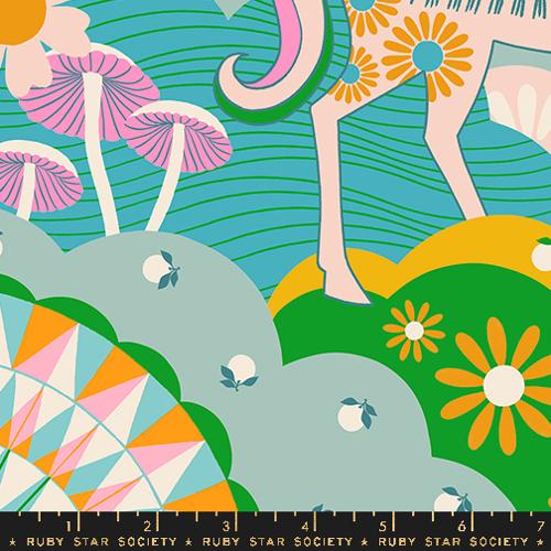 Daydreamer Landscape in Turquoise --- Carousel by Melody Miller-- Ruby Star Society -- Moda Fabrics