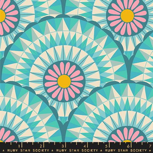 Carousels Geometrics in Turquoise --- Carousel by Melody Miller-- Ruby Star Society -- Moda Fabrics