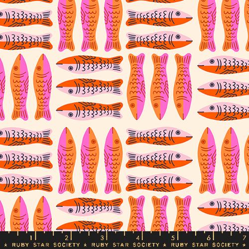 Sardines in Lucky Pink -- Ooh Lucky Lucky by Alexia Abegg for Ruby Star Society -- Moda Fabrics