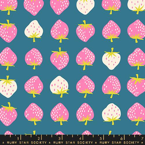 Strawberry Retro Kitsch in Storytime -- Strawberry by Kim Kight -- Moda Fabrics