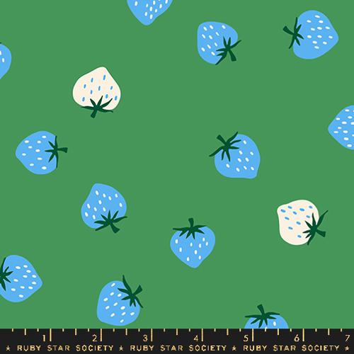 Strawberry Toss in Broccolini -- Strawberry by Kim Kight -- Moda Fabrics
