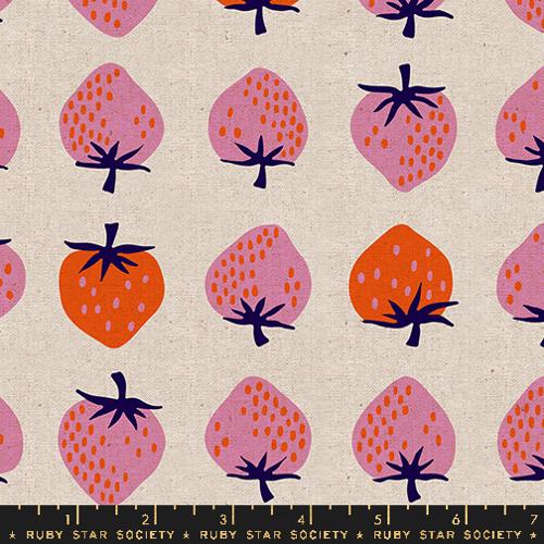 Strawberry Canvas Natural -- Strawberry by Kim Kight -- Moda Fabrics