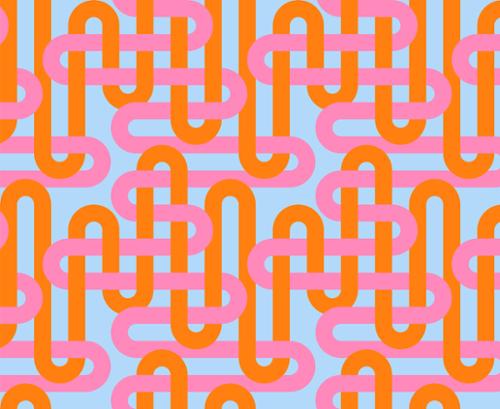 Woven Geometrics in Summer Sky -- Groove by Emily Van Hoff for Moda Fabrics