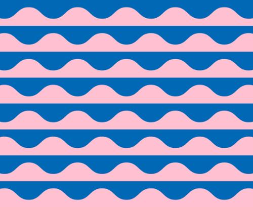 Wavy Geometrics in Cotton Candy -- Groove by Emily Van Hoff for Moda Fabrics