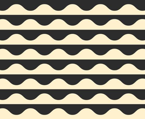 Wavy Geometrics in Tuxedo -- Groove by Emily Van Hoff for Moda Fabrics