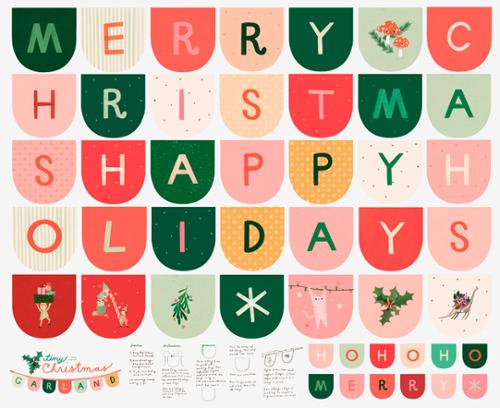 Tiny Christmas Panel in Snow-- Tiny Christmas by Lizzy House -- Moda Fabrics