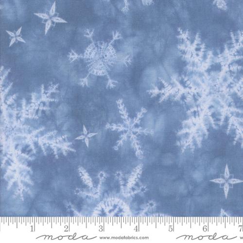 Snowflakes Winter Shibori in Glacier -- Winter Chill by Debbie Maddy-- Moda Fabrics
