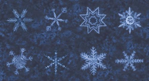 Snowflake Panel 24" x 44" Panels Snowflakes Shibori in Midnight -- Winter Chill by Debbie Maddy-- Moda Fabrics