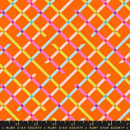 Off Grid Checks and Plaids in Goldfish -- Washi Plus by Rashida Coleman Hale -- Ruby Star Society -- Moda Fabrics