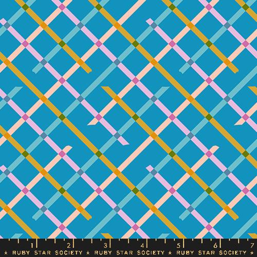 Off Grid Checks and Plaids in Bright Blue -- Washi Plus by Rashida Coleman Hale -- Ruby Star Society -- Moda Fabrics