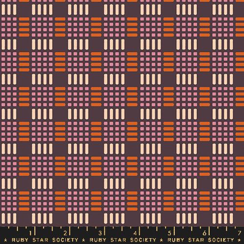 Waffle Checks in Eggplant -- Geometry by Ruby Star Society -- Moda Fabric