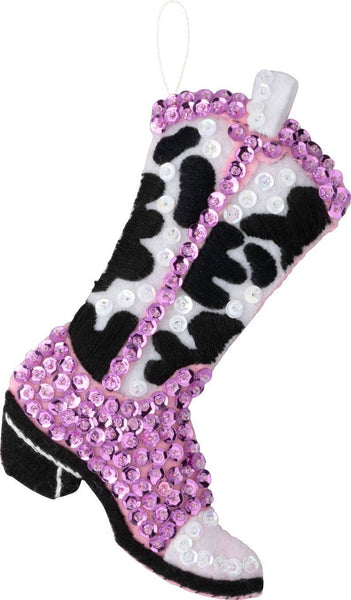 Bucilla Boots & Bling Felt Ornament Kit Set of 4