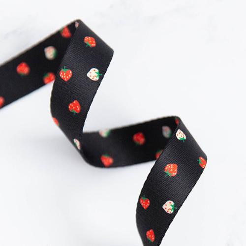 Webbing Mini Berry In Black 1" -- Stitch Supply Co.