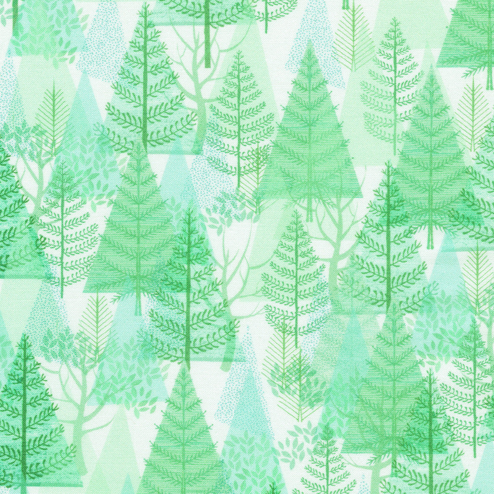 MINT Trees by Lynn Horrabin from Festive Fauna-- Robert Kaufman