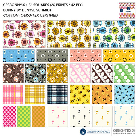 5in Squares -- Bonny by Densye Schmidt -- Windham Fabrics