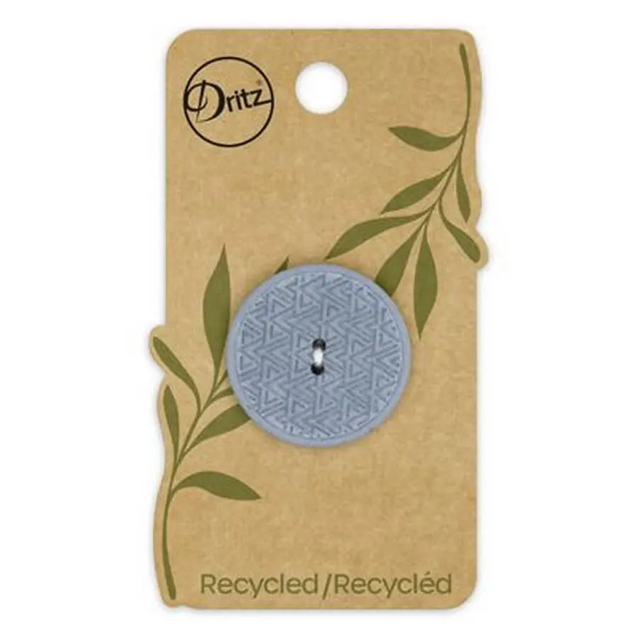 Recycled Hemp Laser 2hole Blue 28mm 1ct -- Dritz Buttons