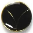 3/4" Black & Gold DB1508 -- Dill Buttons (Copy)