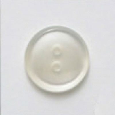15mm White 2 Hole Polyester Button DB73 -- Dill Buttons