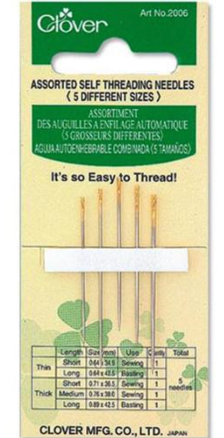 Self-Threading Needles (Asstd) -- Clover