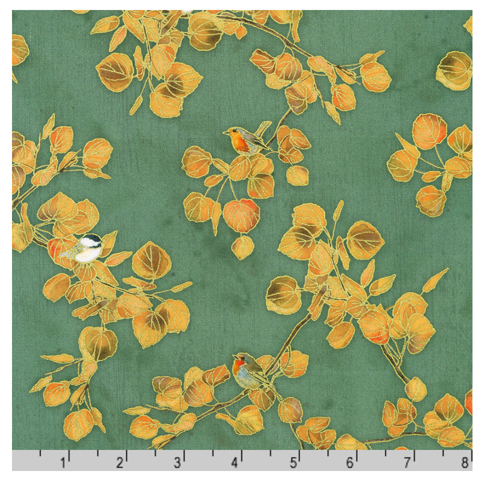 Birds & Leaves in BALSAM by Lynnea Washburn from Warm Welcome -- Robert Kaufman