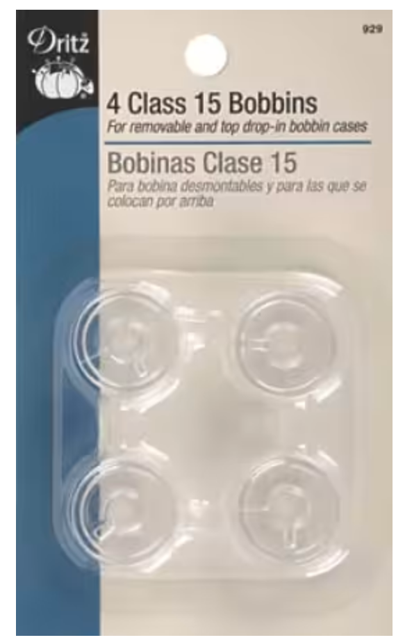 Bobbin Plastic Class 15 4ct -- Dritz