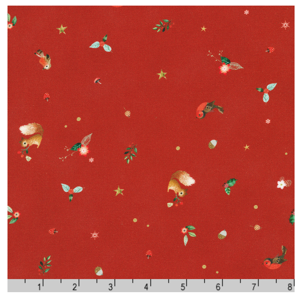 CRIMSON squirrels by Lynn Horrabin from Festive Fauna-- Robert Kaufman