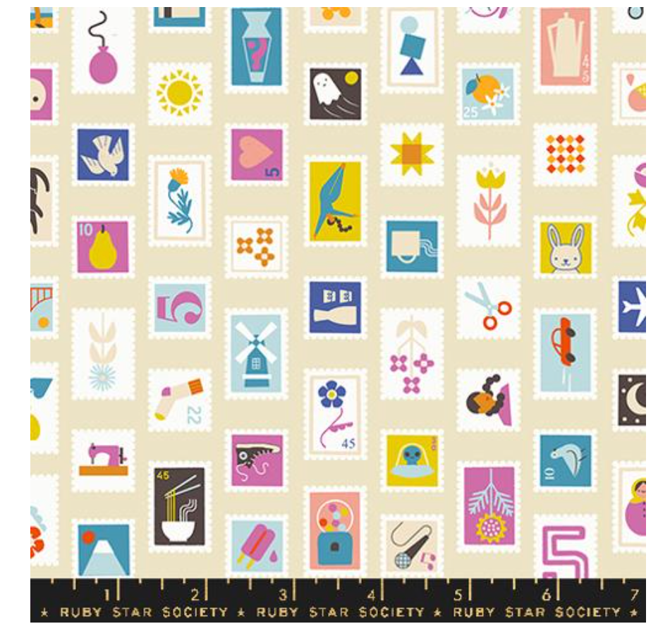 Novelty Stamps in Parchment -- Salutations by Rashida Coleman Hale for Ruby Star Society