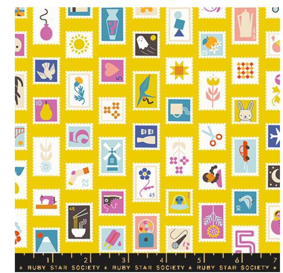 Novelty Stamps in Golden Hour -- Salutations by Rashida Coleman Hale for Ruby Star Society