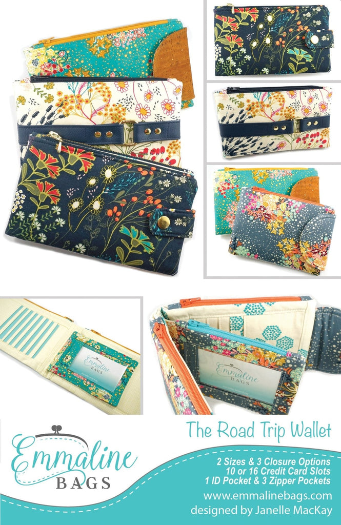 Road Trip Wallet Pattern -- Emmaline Bags