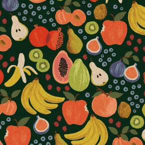 Fruit Stand in Hunter Canvas --- Orchard by Rifle Paper Co. for Cotton + Steel Fabrics