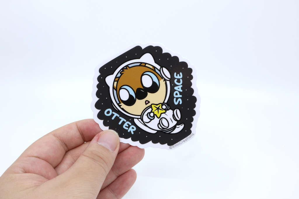 Otter Space Vinyl Sticker