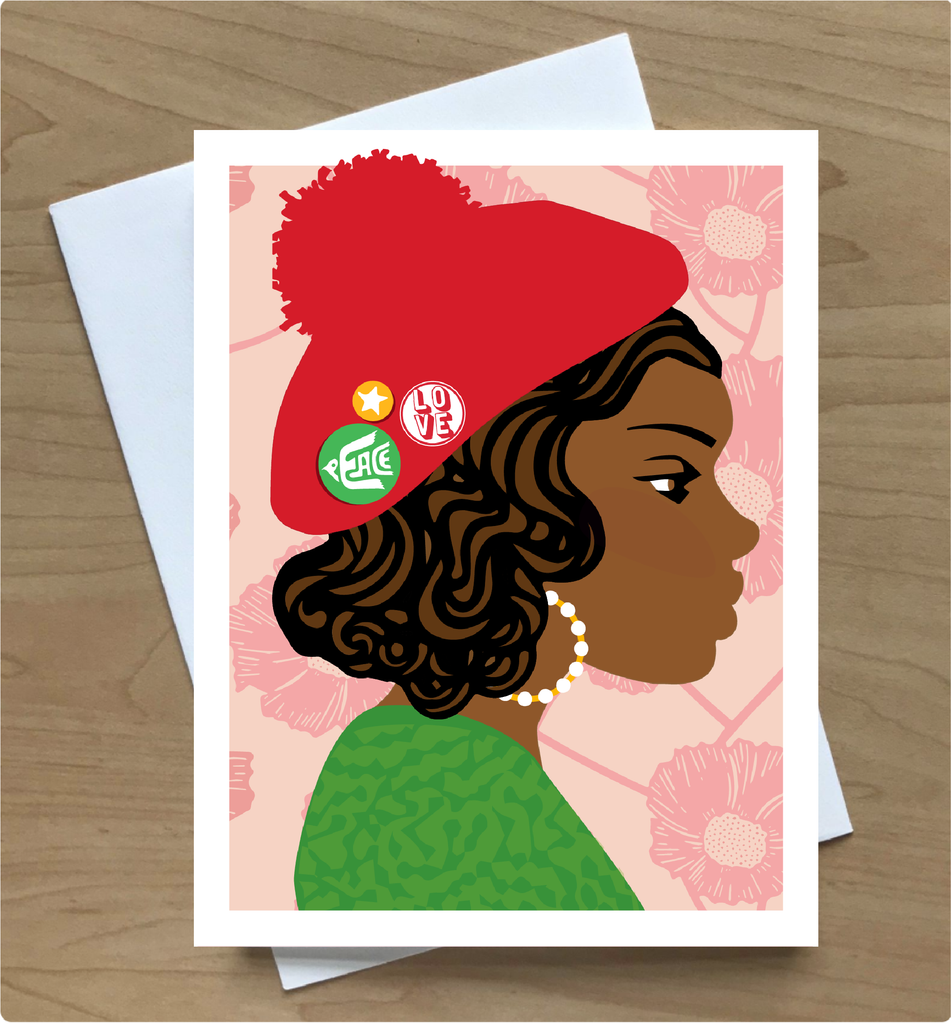 Holiday Card - Red Buttons (Peace & Love)