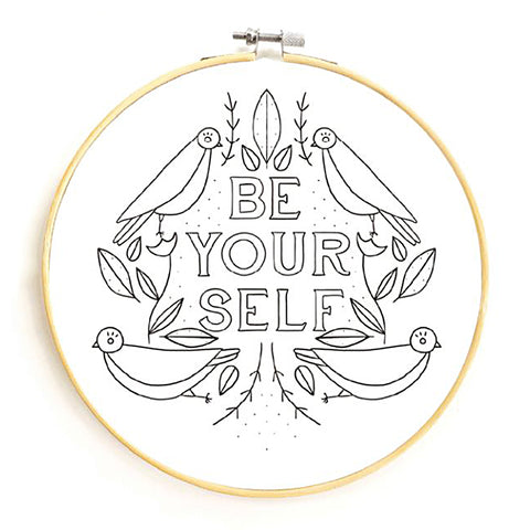 Be Yourself Embroidery Kit -- Gingiber