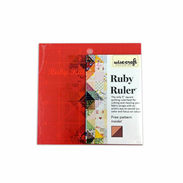 5" Square Ruby Ruler Acrylic -- Wise Craft Quilts