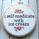 Self-Medicate Cross Stitch Kit -- Spot Colors