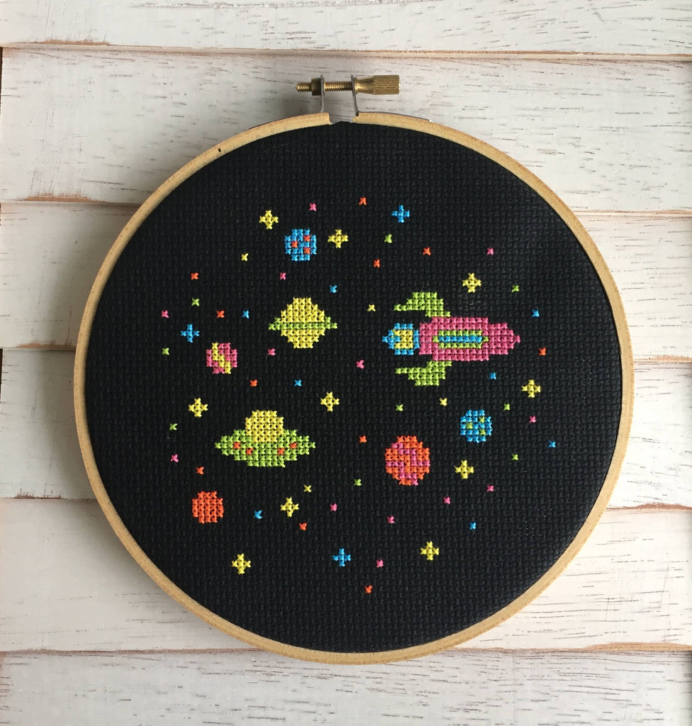 Outer Space Cross Stitch Kit