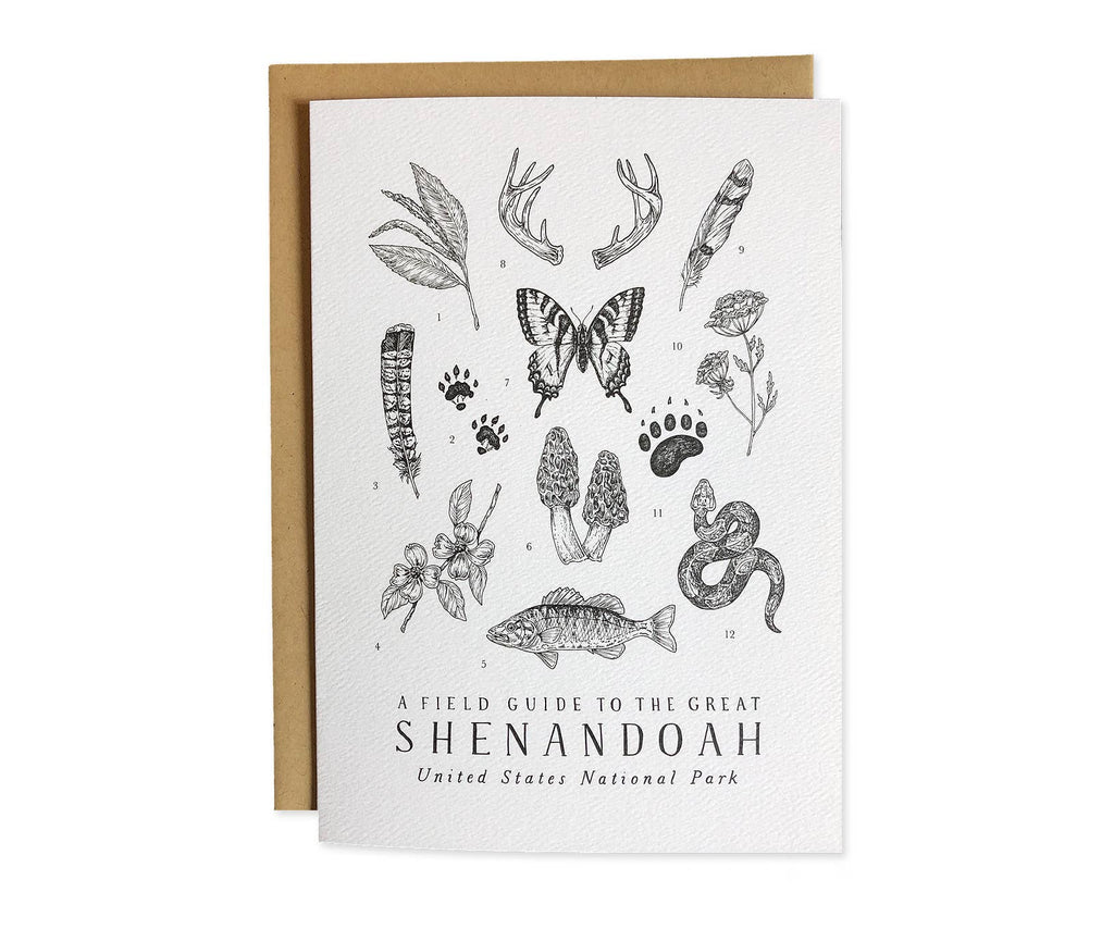 Shenandoah National Park Field Guide Greeting Card